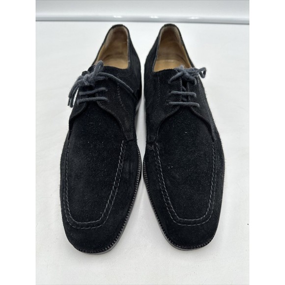 Moreschi mens oxford resort shoes 8.5 black luxury suede leather Lace Up main image 10